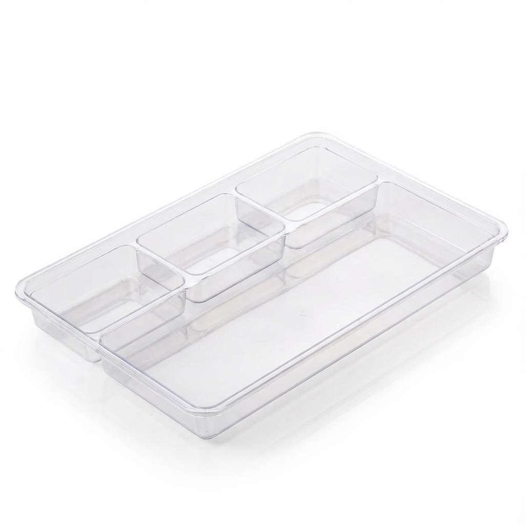 Oro Sectioned Autoclavable Instrument Trays - 4 Section (22x15cm)