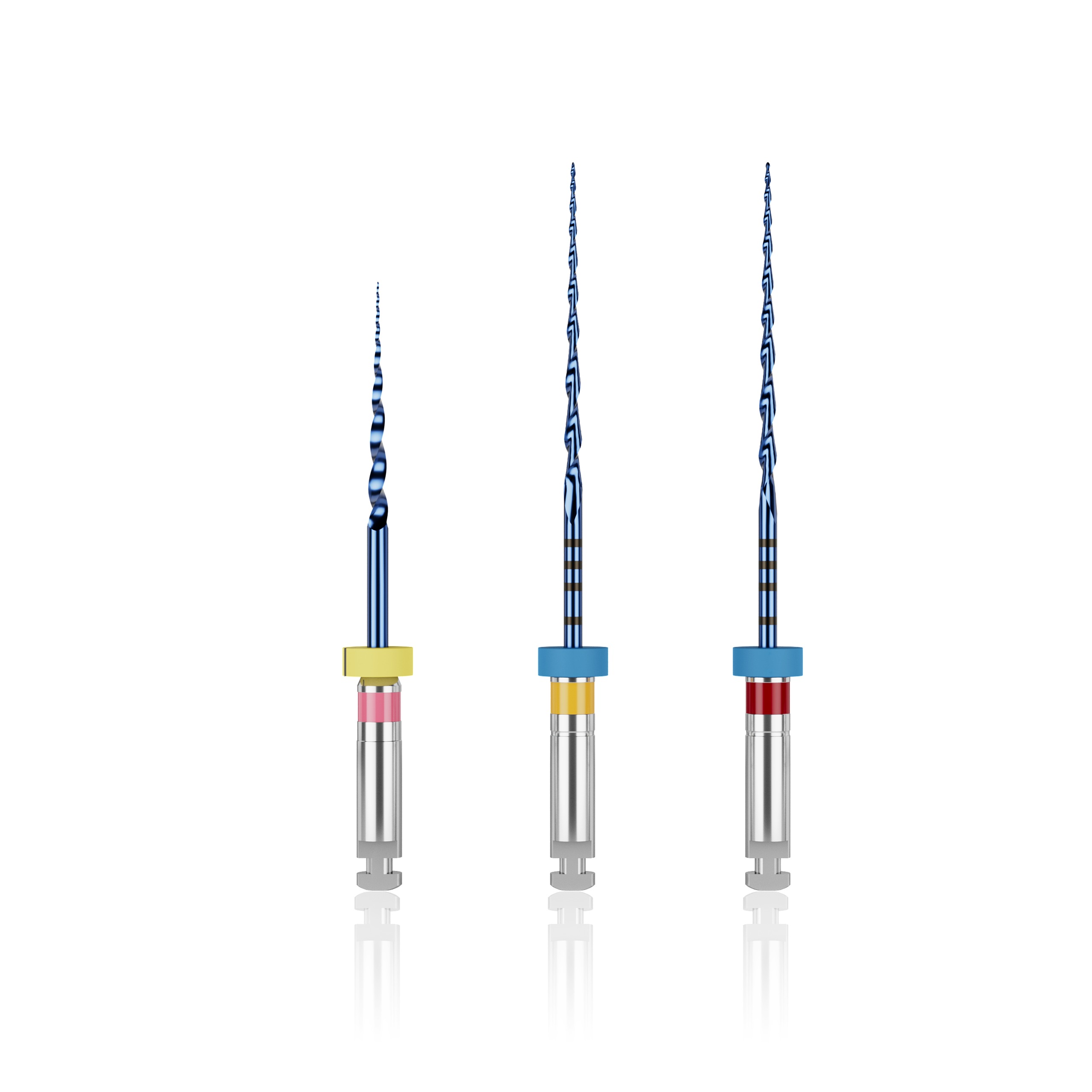 Waldent S-Blue Rotary Files Assorted 25mm Pack For Narrow And Curved Canal (Pack Of 3)