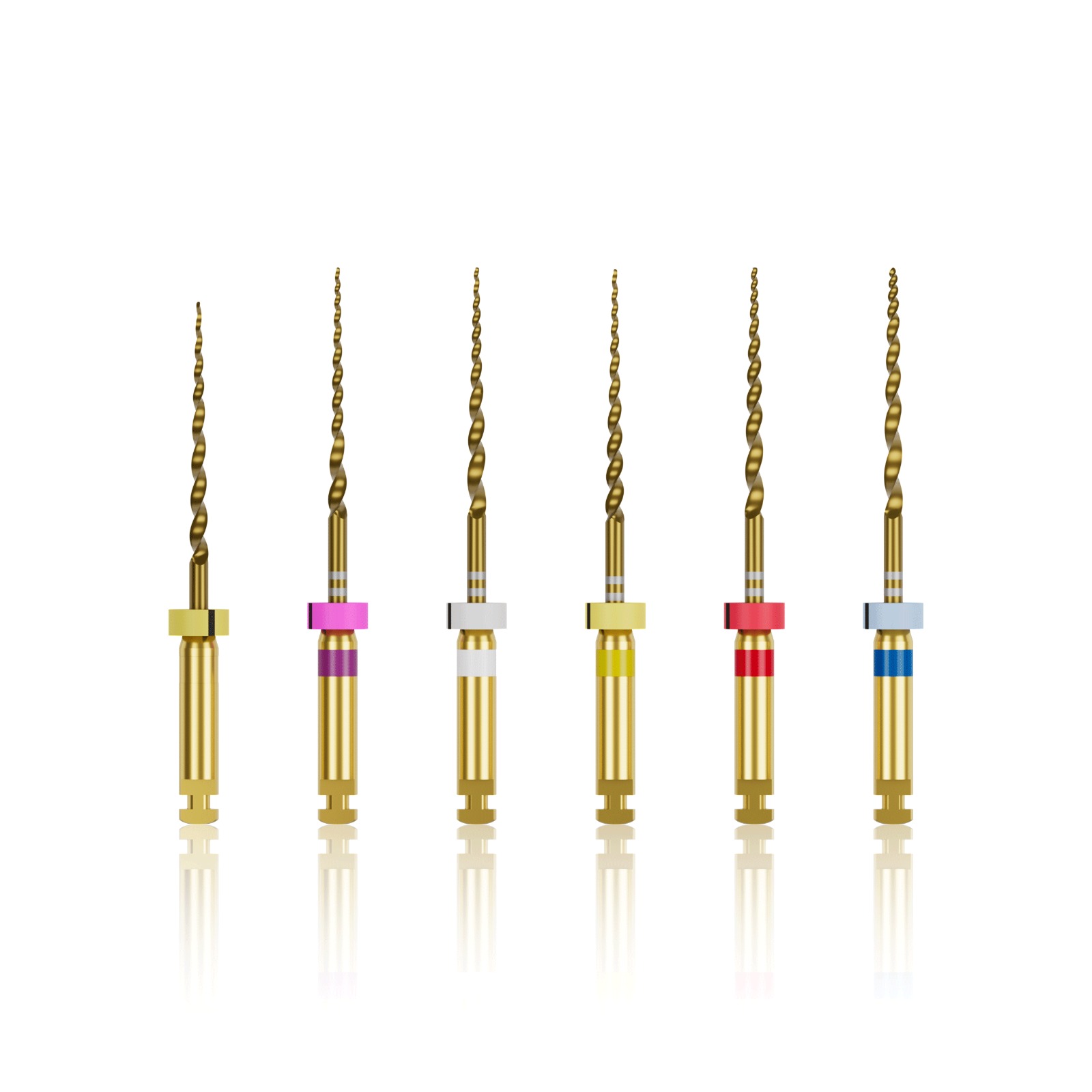 Waldent Premium Taper Gold Rotary Files - 21mm Assorted SX-F3