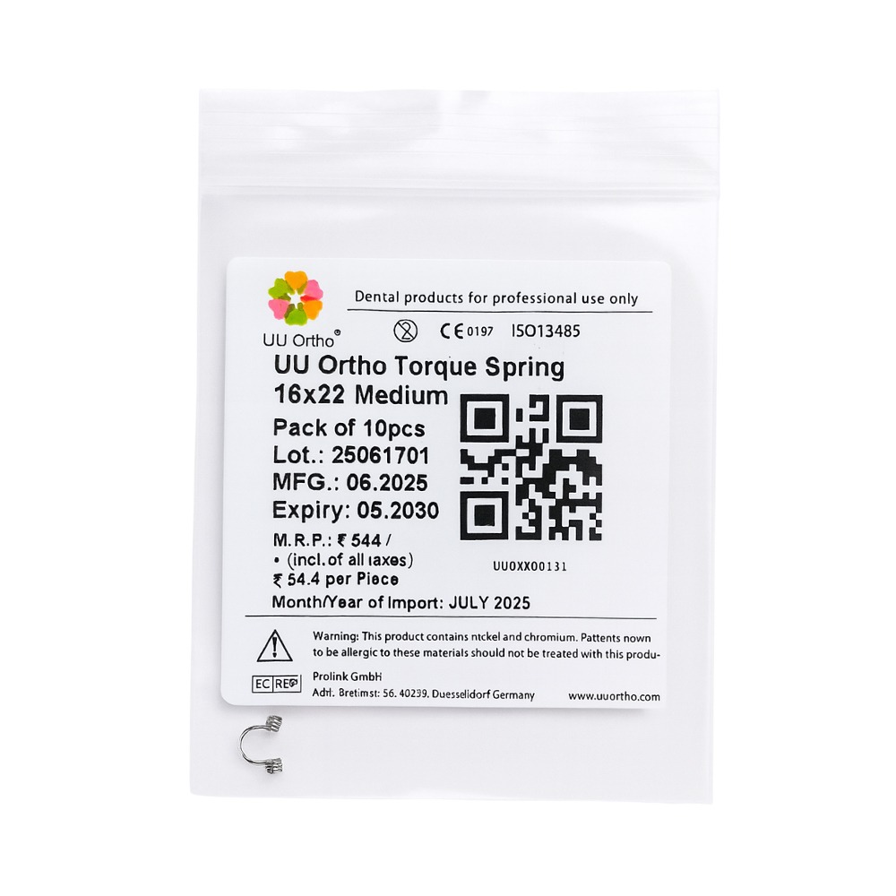 UU Ortho Torque Spring 16 x 22 Medium