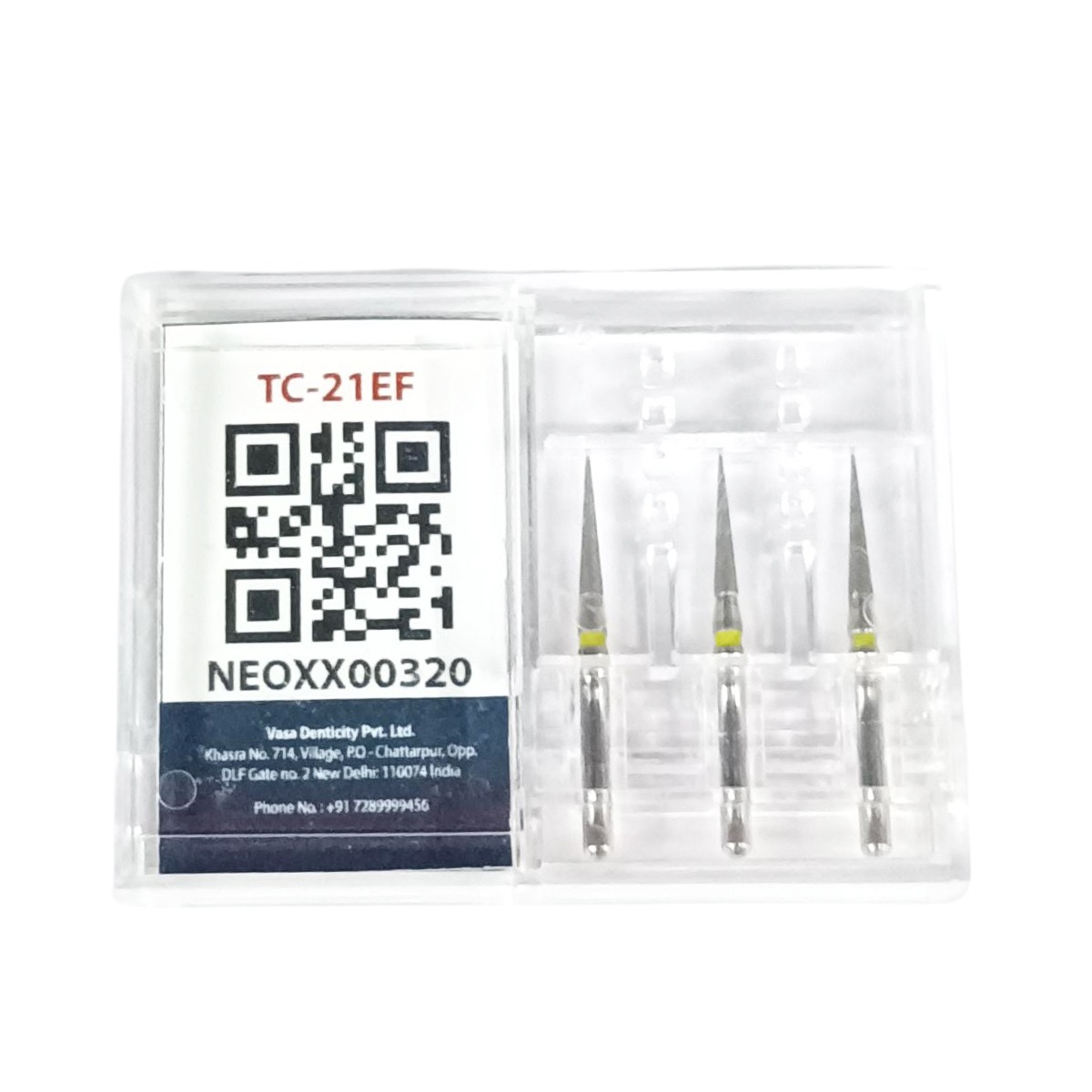 NewDiamond Tapered Cone Diamond Bur TC-21EF (Pack Of 3)