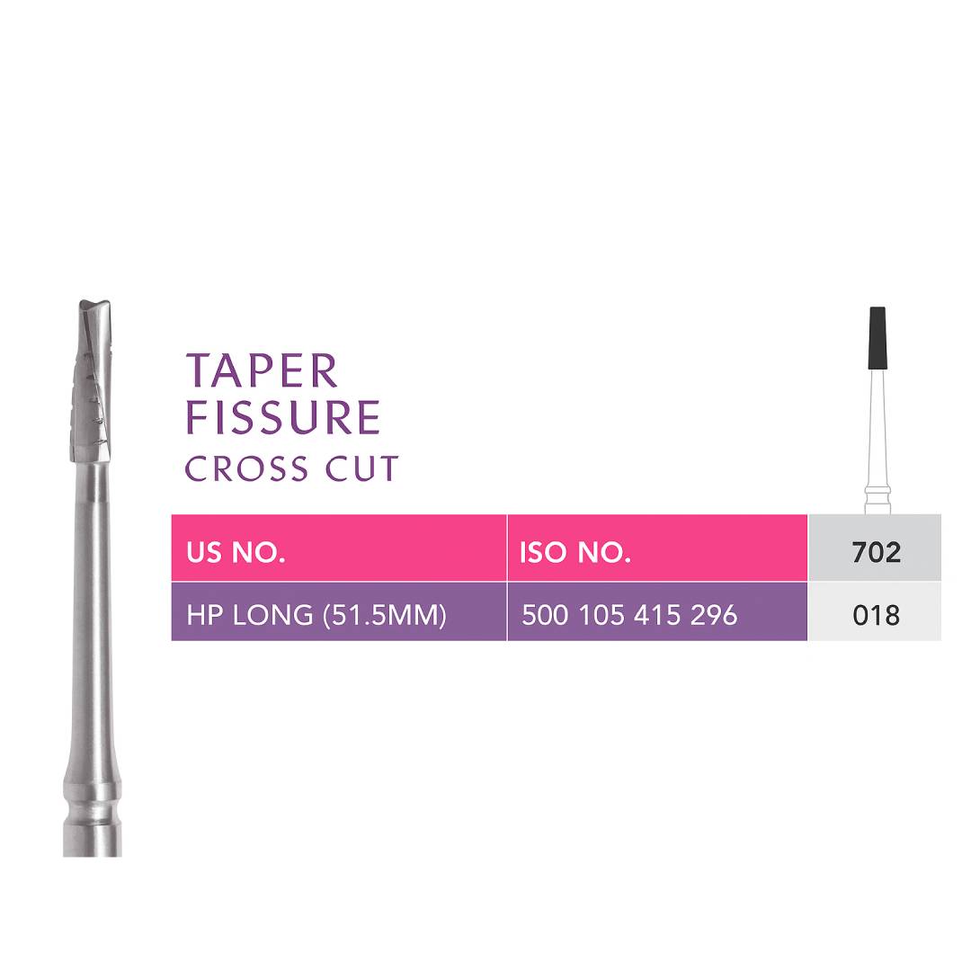 Prima Dental Oral Surgery Toller Taper Fissure Bur 702 HP