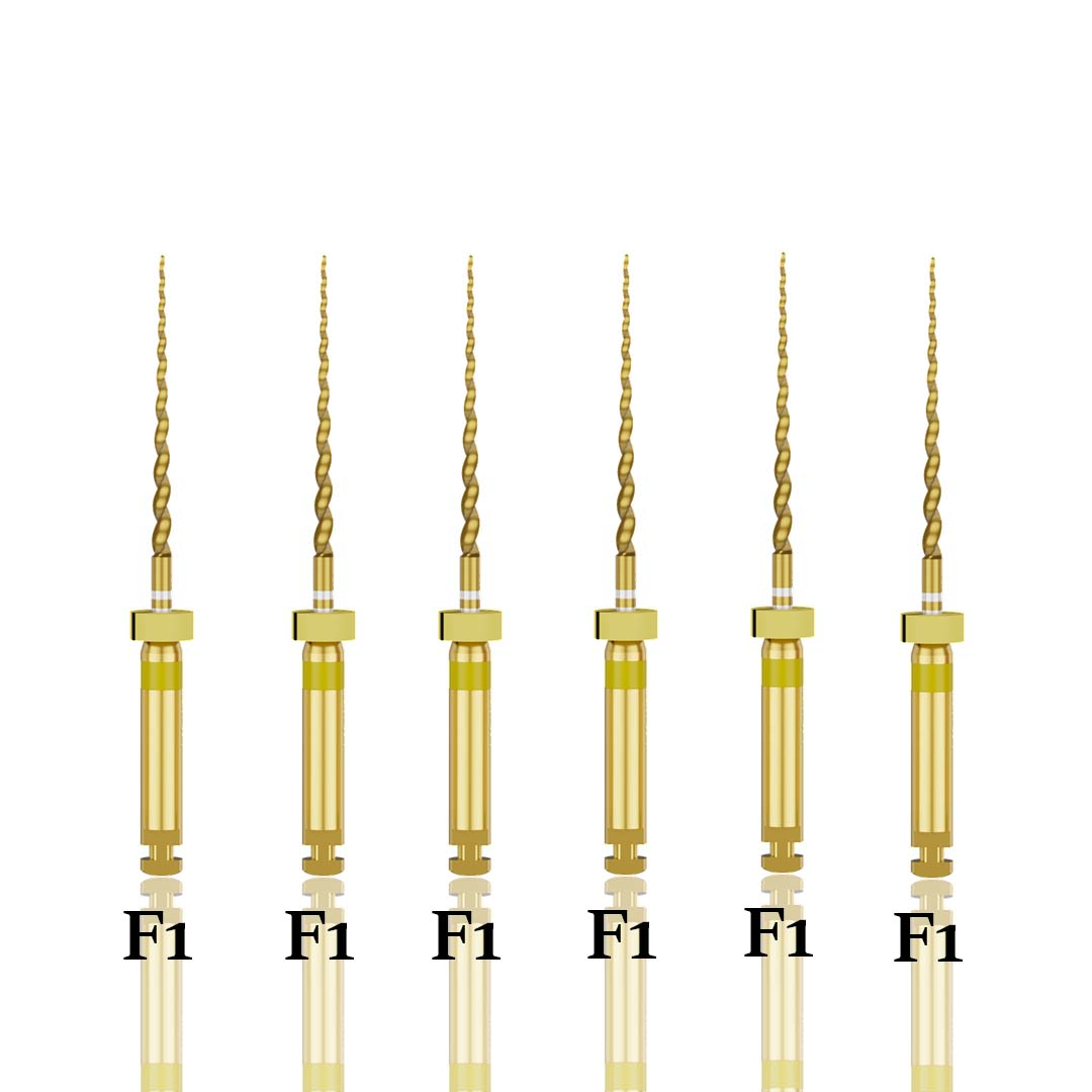 Endo Excellence Nano Gold Rotary Files -21mm F1 (Pack of 6)