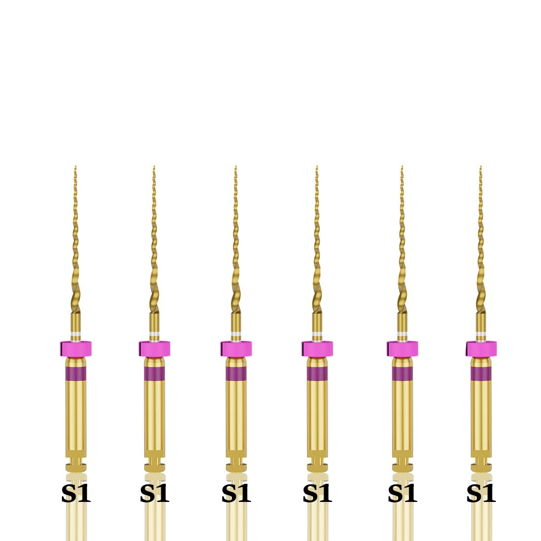 Endo Excellence Nano Gold Rotary Files -21mm S1 (Pack of 6)