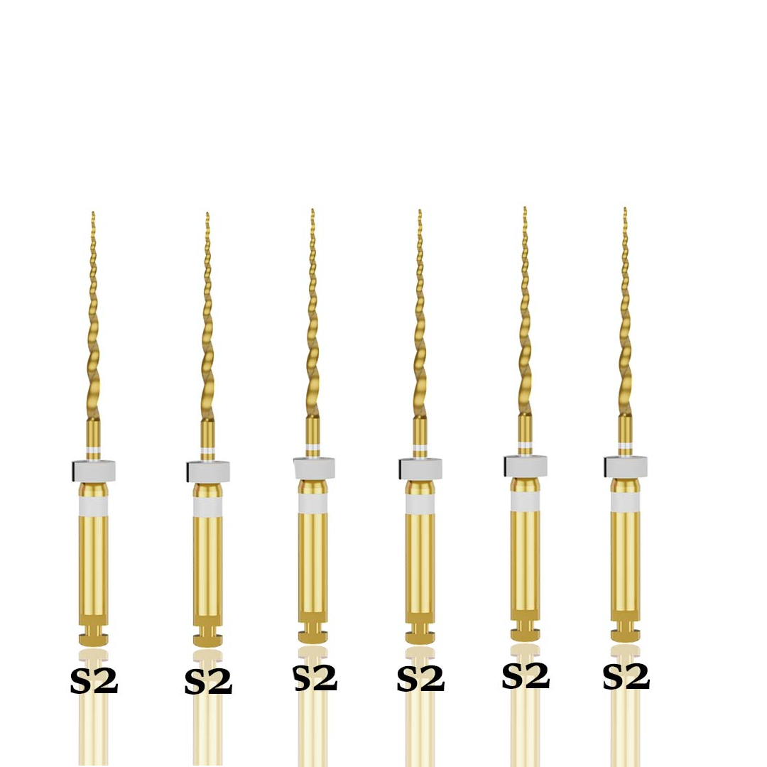 Endo Excellence Nano Gold Rotary Files -21mm S2 (Pack of 6)