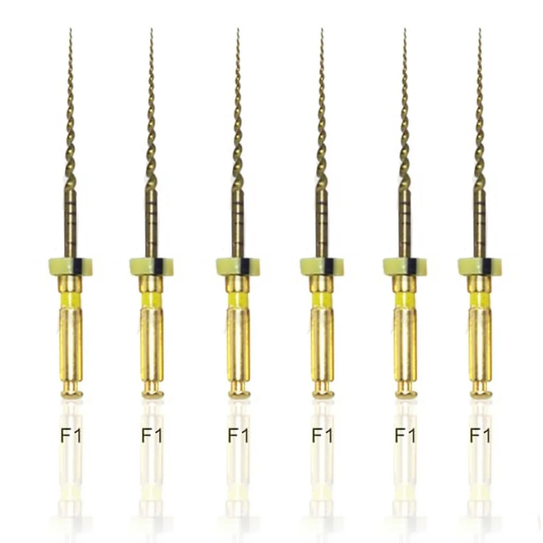 Endo Excellence Nano Gold Rotary Files -25mm F1 (Pack of 6)