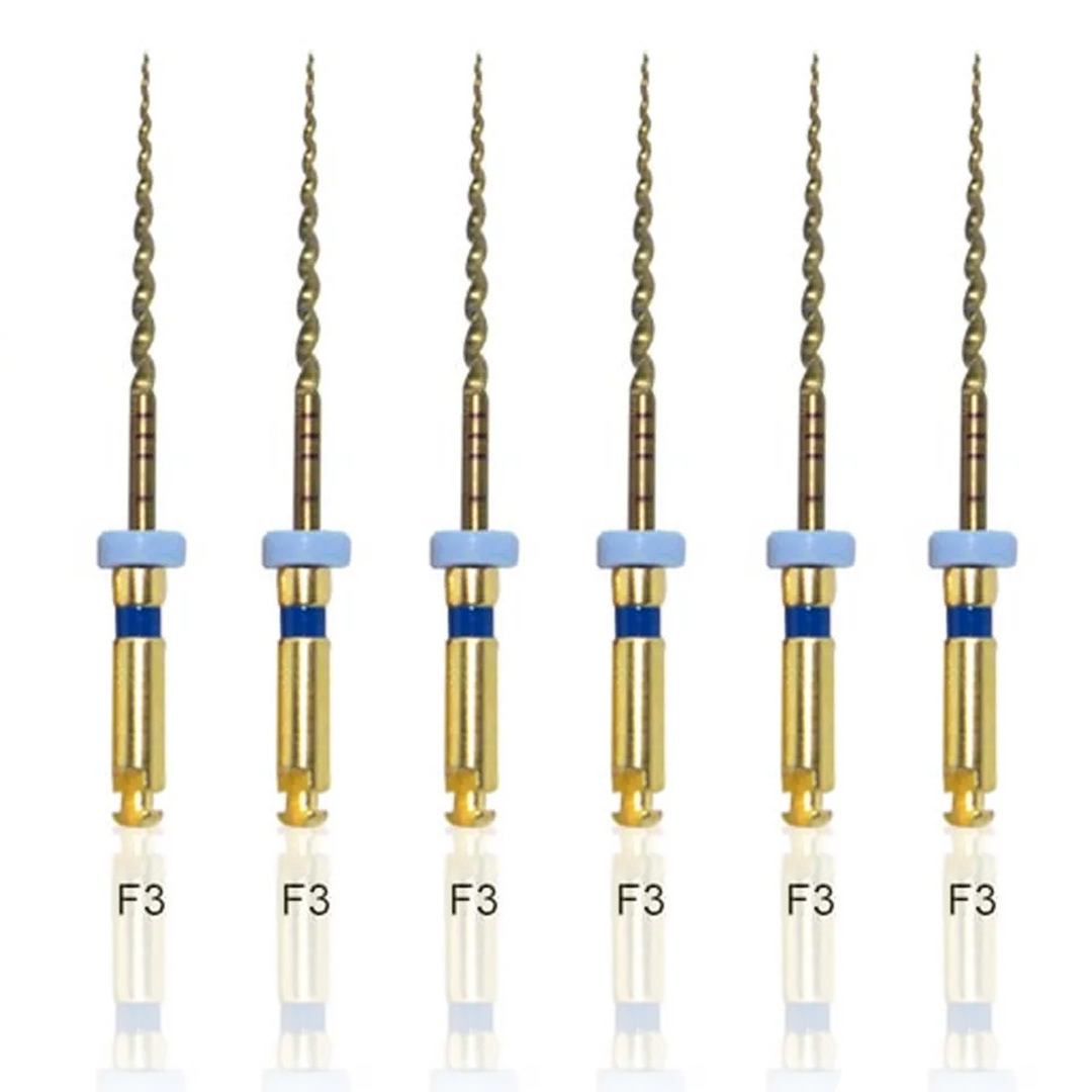 Endo Excellence Nano Gold Rotary Files -25mm F3 (Pack of 6)