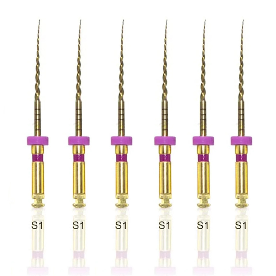 Endo Excellence Nano Gold Rotary Files -25mm S1 (Pack of 6)