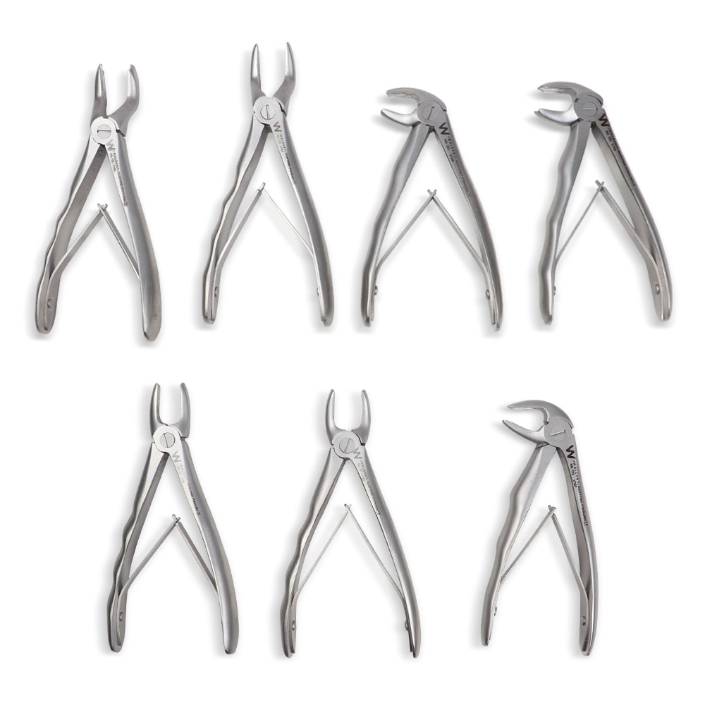 Waldent Pedodontic Extraction Forceps Kit - Premium (set of 7) K1/9